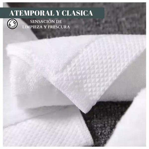 Juego de 4 toallas blancas de algodón para baño, tamaño 75x35 cm, peso 130 g, ideales para hotel y uso doméstico