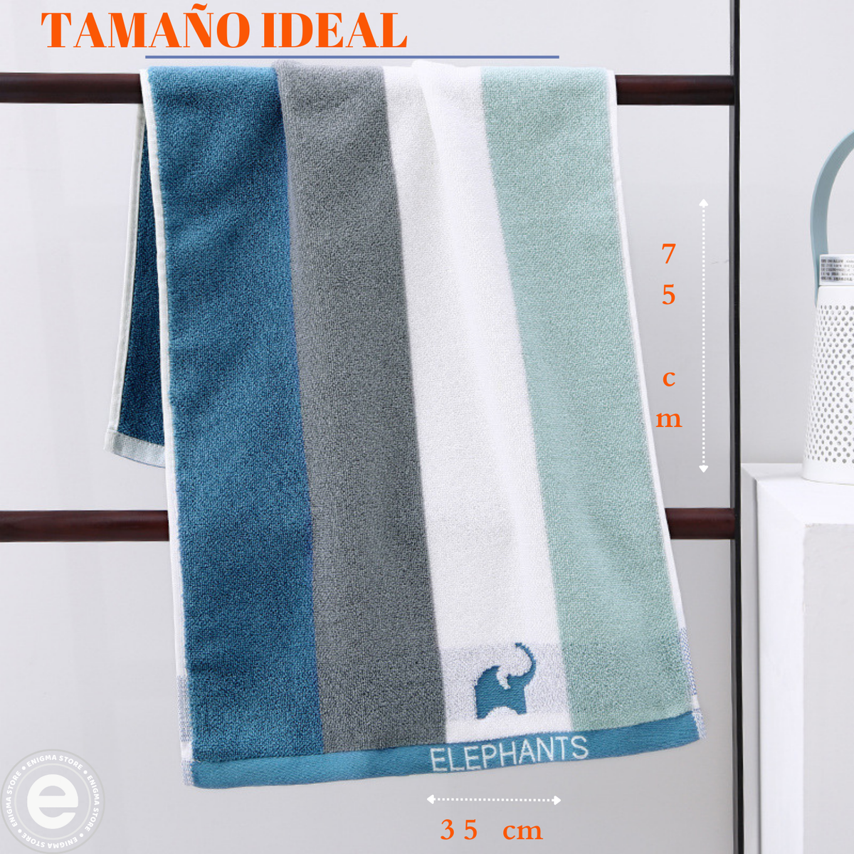 Pack 6 Toallas De Mano Algodón Baño Cocina Hotel Spa 35x75cm