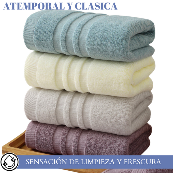 Pack 3 Toallas Baño Hotel 100% Algodón De 70x140 Cm 450gr