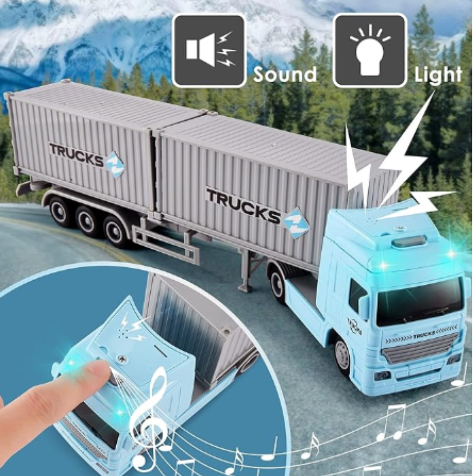 Camion Contenedor Container Truck Con Luz Y Sonido Juguete