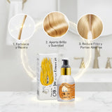 Aceite de cabello Elizavecca Cer-100 Hair Muscle Essence, 100ml, frasco con gotero y etiqueta en color blanco y dorado.