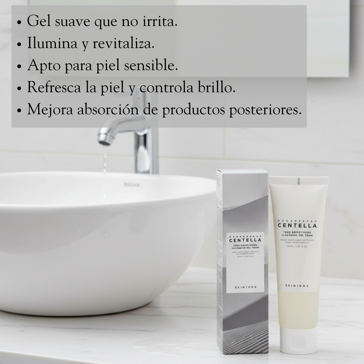 Espuma de limpieza reafirmante y aclaradora SKIN1004 para cuidado facial coreano, 125 ml, con fórmula suave y efectiva.