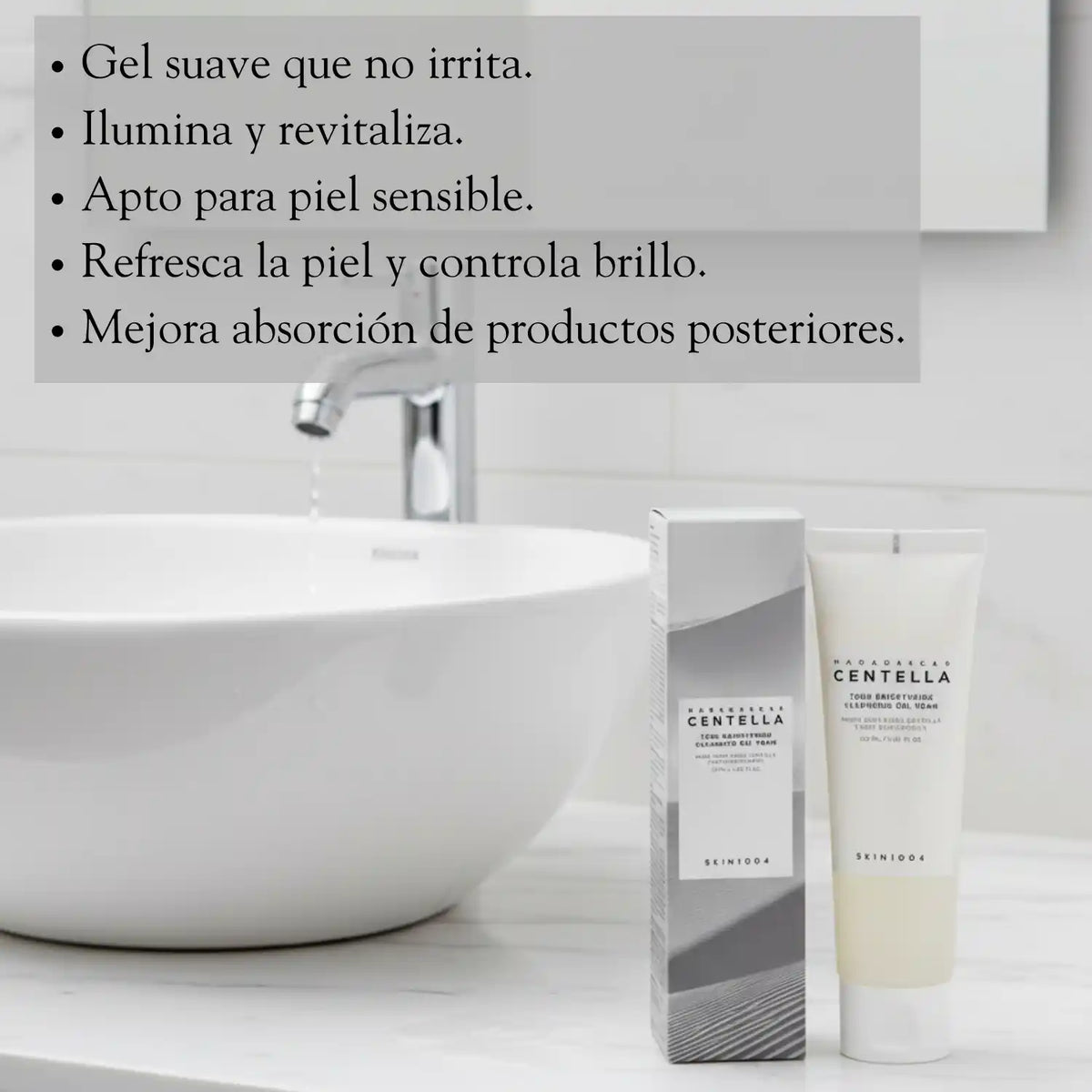 Espuma de limpieza reafirmante y aclaradora SKIN1004 para cuidado facial coreano, 125 ml, con fórmula suave y efectiva.