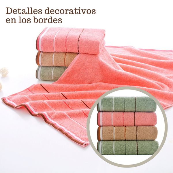 Pack 6 Toallas De Mano Algodon Baño Cocina Hotel Spa 35x75cm