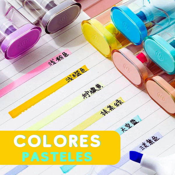 Pack De 6 Destacadores Resaltadores Pastel