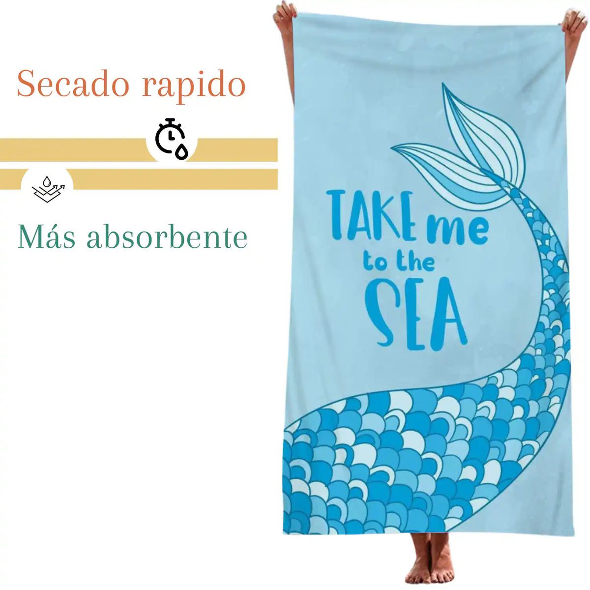 Pack de 2 toallones de microfibra para secado rápido, playa y viaje, tamaño 90x180 cm, de la marca Enigma Store.