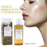 Tónico facial SKIN1004 Madagascar Centella de 210ml, en botella de plástico transparente con tapa.