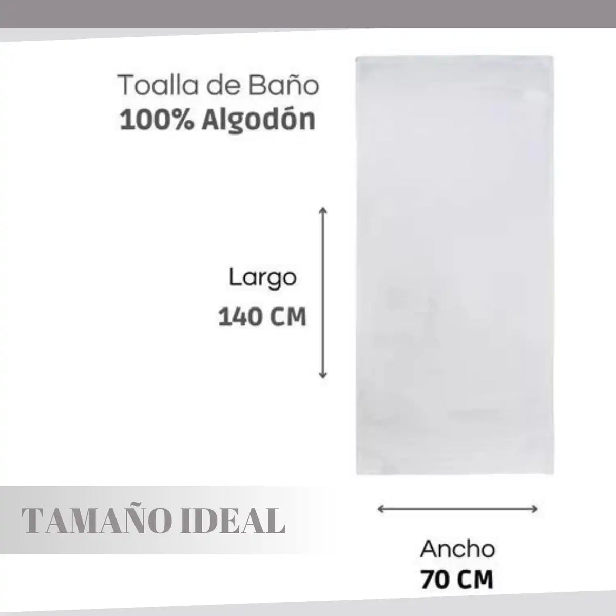 Toallas blancas de ducha de algodón, pack de 3, con peso de 370 gramos, de la marca Enigma Store.