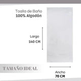Toallas blancas de ducha de algodón, pack de 3, con peso de 370 gramos, de la marca Enigma Store.
