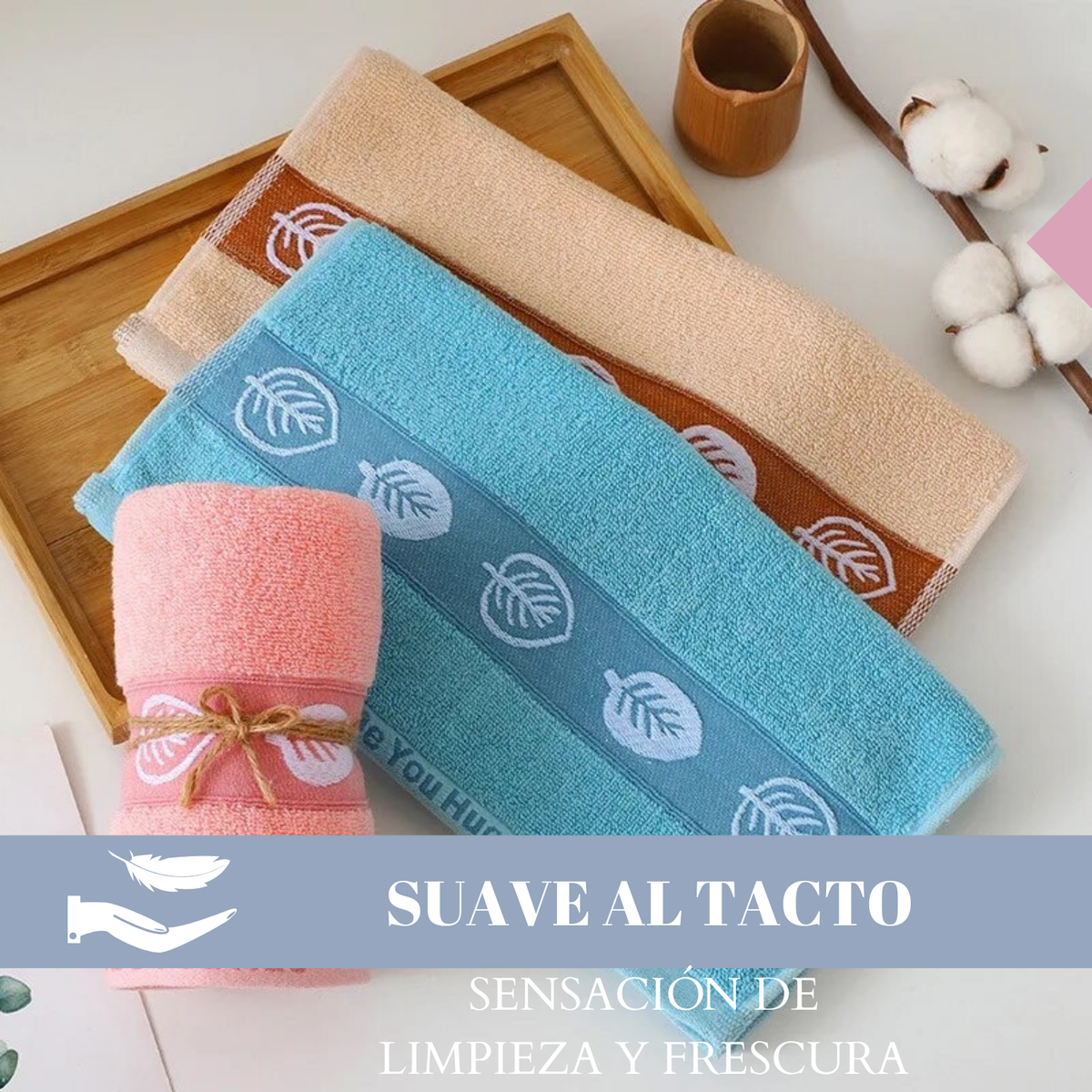 Pack 6 Toallas De Mano Algodon Baño Cocina Hotel Spa 35x75cm