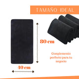 Seis toallas de microfibra de 40x80 cm en colores variados, ideales para peluquería, spa, gimnasio y hotel, marca Enigma Store.