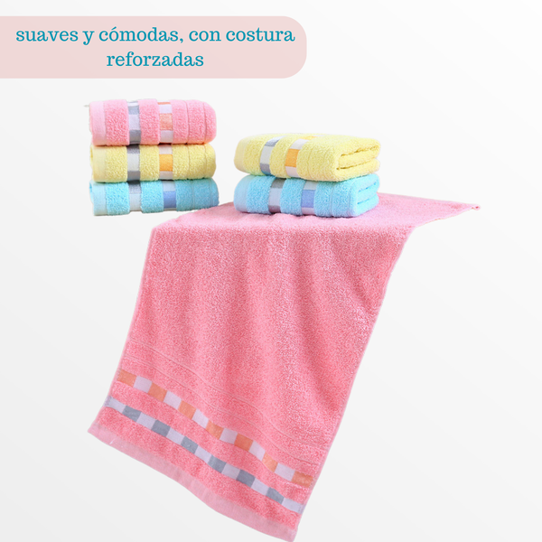 Pack 6 Toallas De Mano Algodon Baño Cocina Hotel Spa 35x75cm