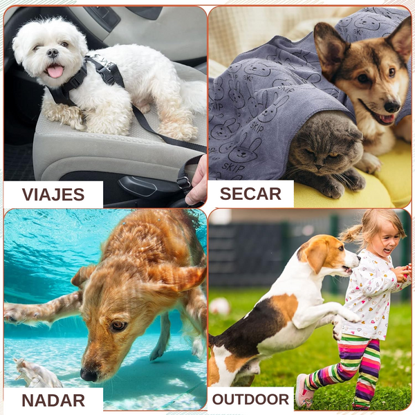 Toalla De Secado Rapido Absorbente Suave Mascotas Perro Gato