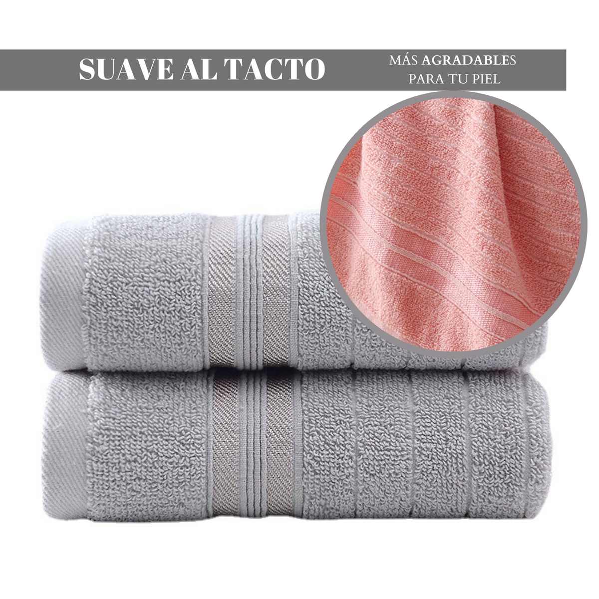 Pack 6 Toallas De Mano Algodon Baño Cocina Hotel Spa 35x75cm