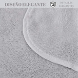 Juego de 2 toallas de baño grandes de microfibra gris de 90x180 cm, suaves y absorbentes, en diseño moderno.