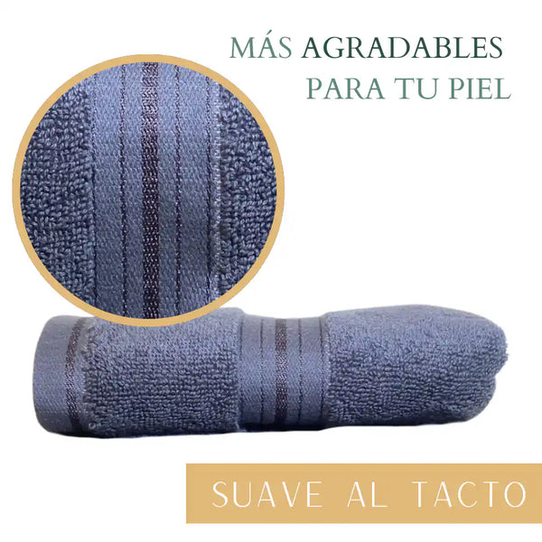 Juego de 4 toallas de algodón grafito de 130 g, ideales para hotel y spa, de la marca Enigma Store.