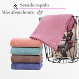 Pack de 3 toallas de baño de microfibra Enigma Store, secado rápido, ideales para deporte y viajes, en colores variados.