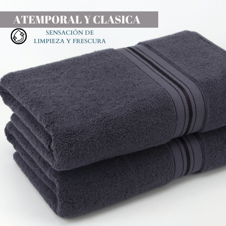 Conjunto de 4 toallas de algodón grafito de 130 g, ideales para hotel y spa, de Enigma Store.