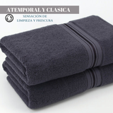 Conjunto de 4 toallas de algodón grafito de 130 g, ideales para hotel y spa, de Enigma Store.