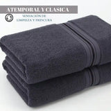 Conjunto de 4 toallas de algodón grafito de 130 g, ideales para hotel y spa, de Enigma Store.