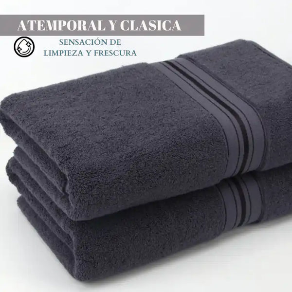 Conjunto de 4 toallas de algodón grafito de 130 g, ideales para hotel y spa, de Enigma Store.