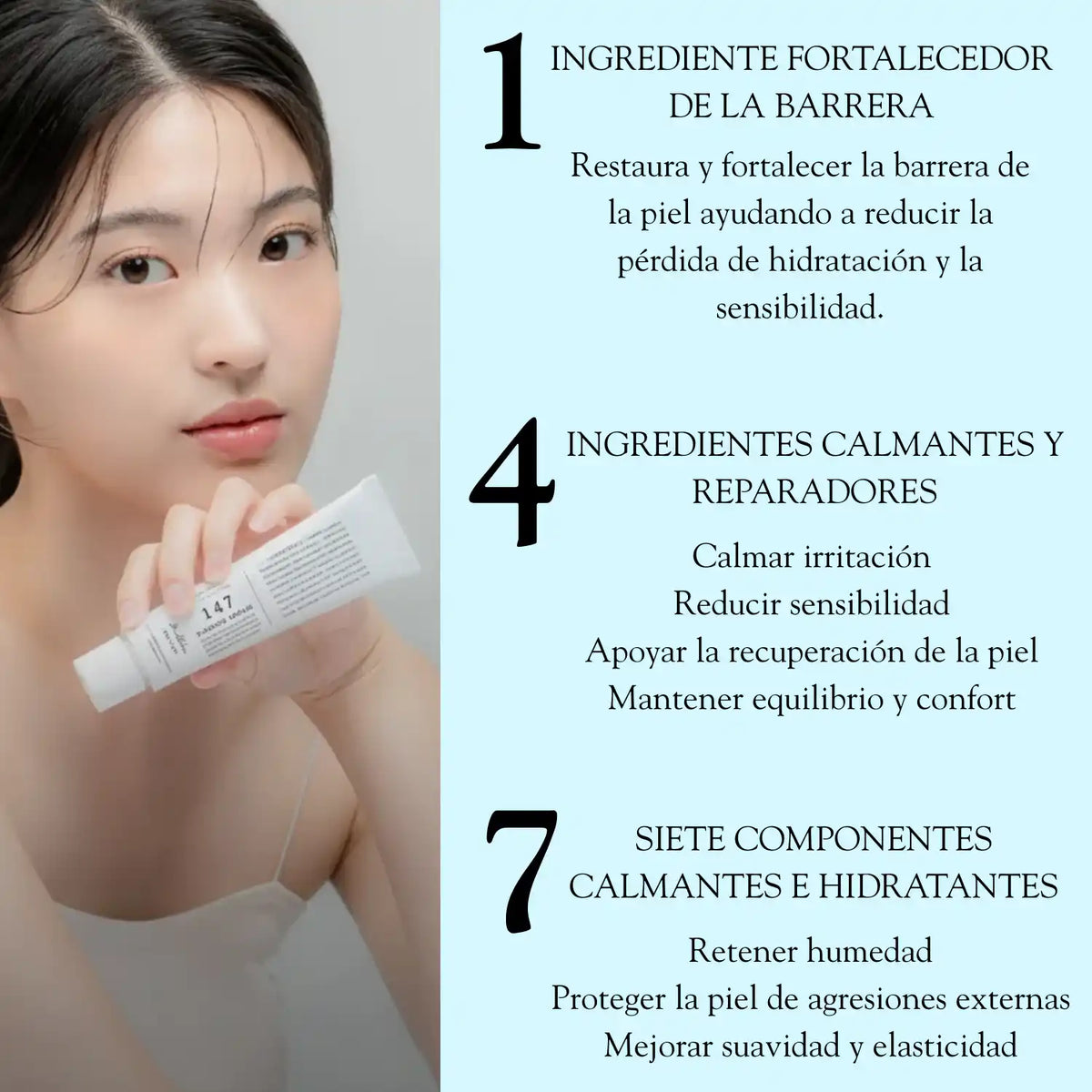 Crema barrera Dr Althea 147 en envase de 50ml, producto coreano de cuidado de la piel, con textura cremosa y envase blanco.