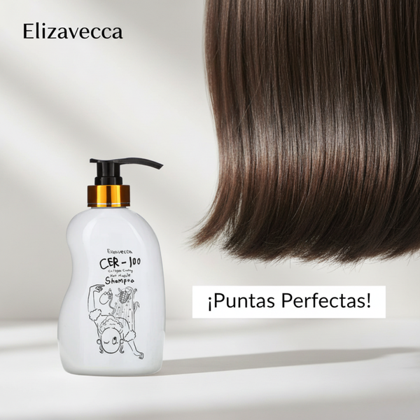 Champú de cabello Elizavecca CER-100 Collagen Hair A+ Muscle, botella de 500ml, con fórmula nutritiva para el cuidado capilar.