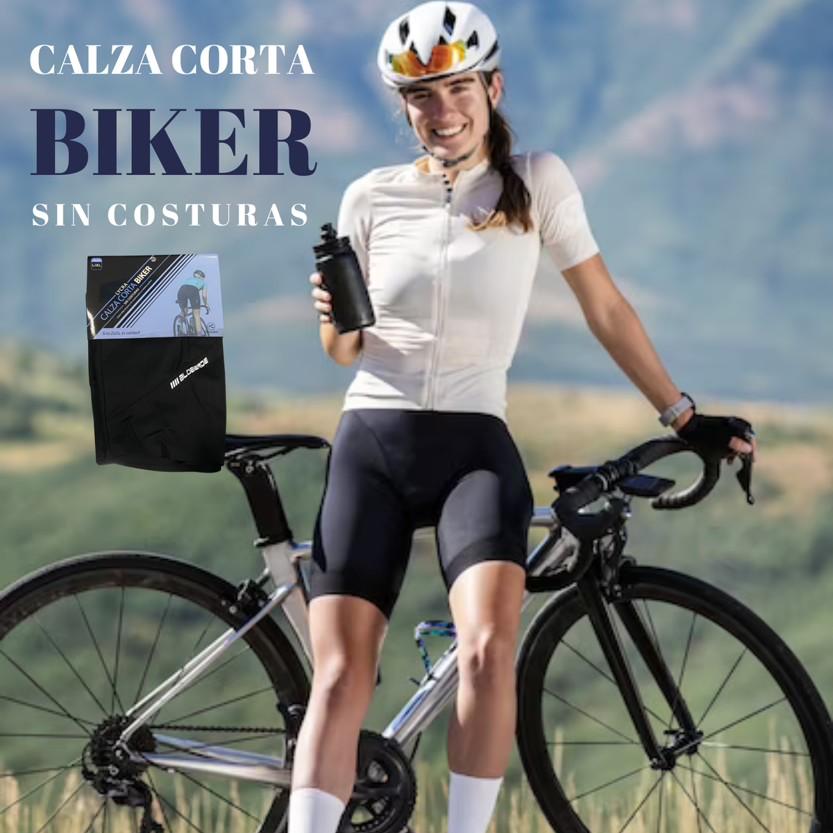 Calza corta Lycra Biker Deportiva Sin costura