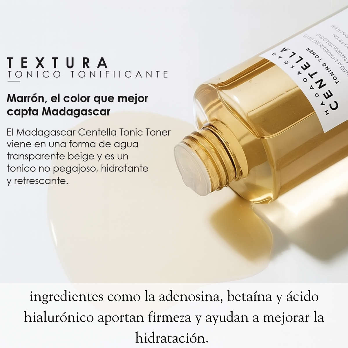 Tónico facial SKIN1004 Madagascar Centella para cuidado de la piel, botella de 210 ml con diseño sencillo.