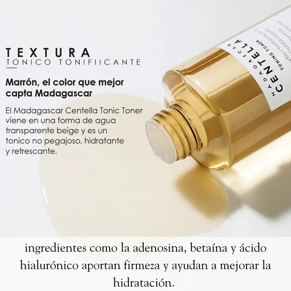 Tónico facial SKIN1004 Madagascar Centella para cuidado de la piel, botella de 210 ml con diseño sencillo.