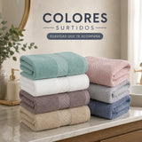 Set de 3 toallas de baño de algodón Enigma Store, tamaño 70x140cm y 450g, con textura suave y absorbente.
