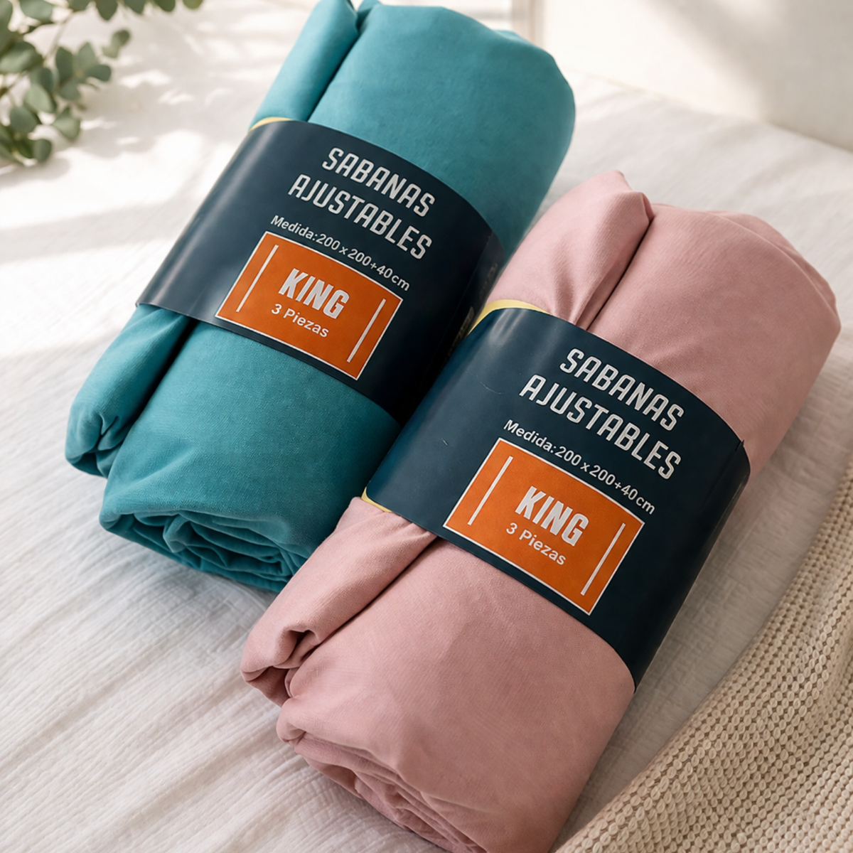 Sábanas ajustables hoteleras Torero de 4 unidades, en color blanco, con acabado suave y ajustable para camas turcas.