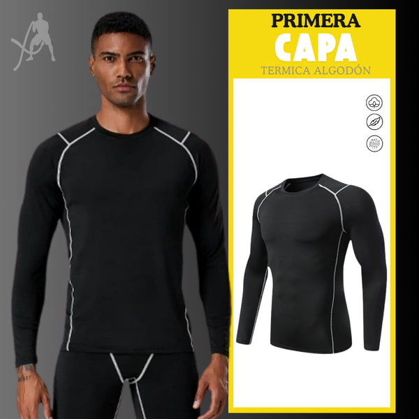 Conjunto Primera Capa Termica Camiseta + Pantalón De Algodón