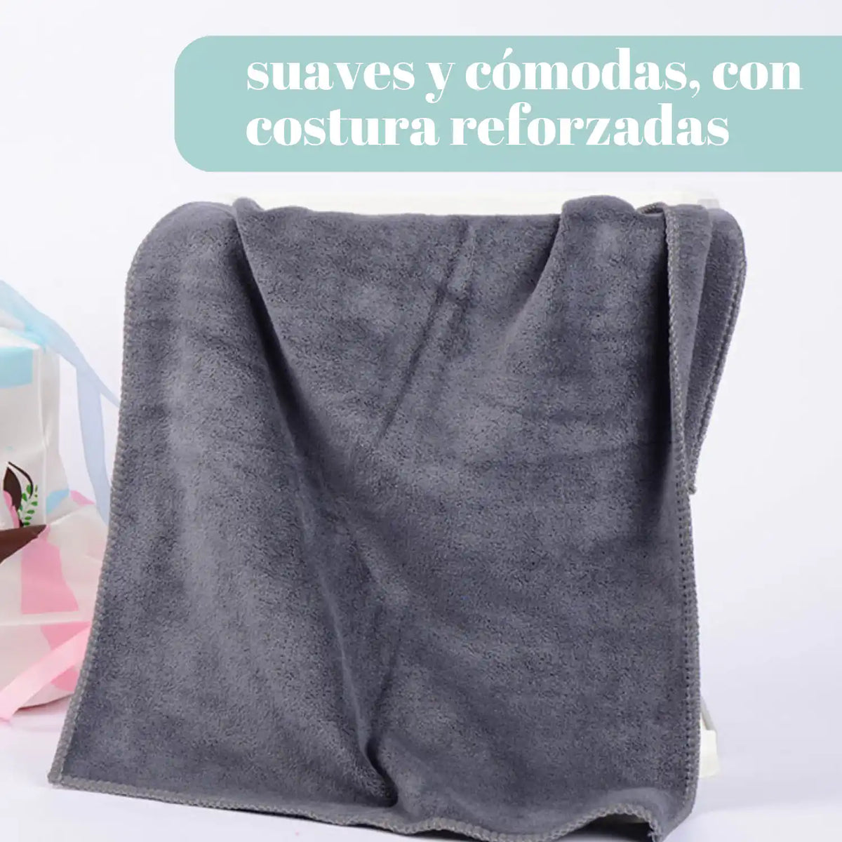 Set de 6 toallas de mano de microfibra Enigma Store para baño, spa y cocina, 35x75 cm, suaves y absorbentes.