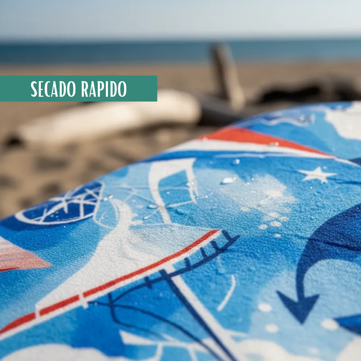 Pack 4 Toallas De Playa De Microfibra Secado Rapido 70x140cm Hombre