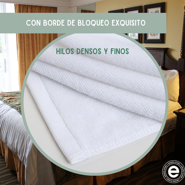 Set 3 Toallas De Baño Hotel De Algodon Blancas 70x140 500gr