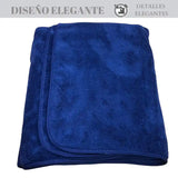 Juego de 2 toallas de baño grandes de microfibra azul, 90x180 cm, suaves y absorbentes, de la marca Enigma Store.