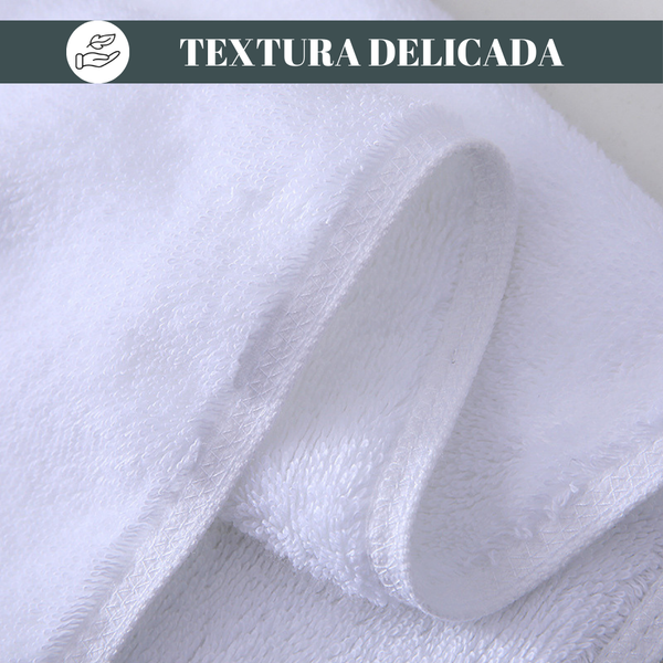 Pack De 4 Toallas Blancas Algodón 75x35 cm Baño Hotel 130 grs