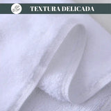 Pack de 4 toallas blancas de algodón para baño, tamaño 75x35 cm, 130 g, ideales para hotel y uso doméstico.