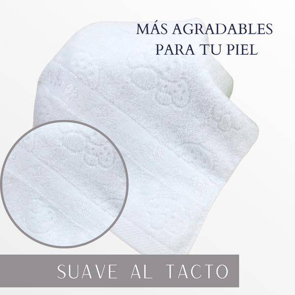 Pack 6 Toalla Mano De Algodon Baño Cara Cocina Gym 35x75cm