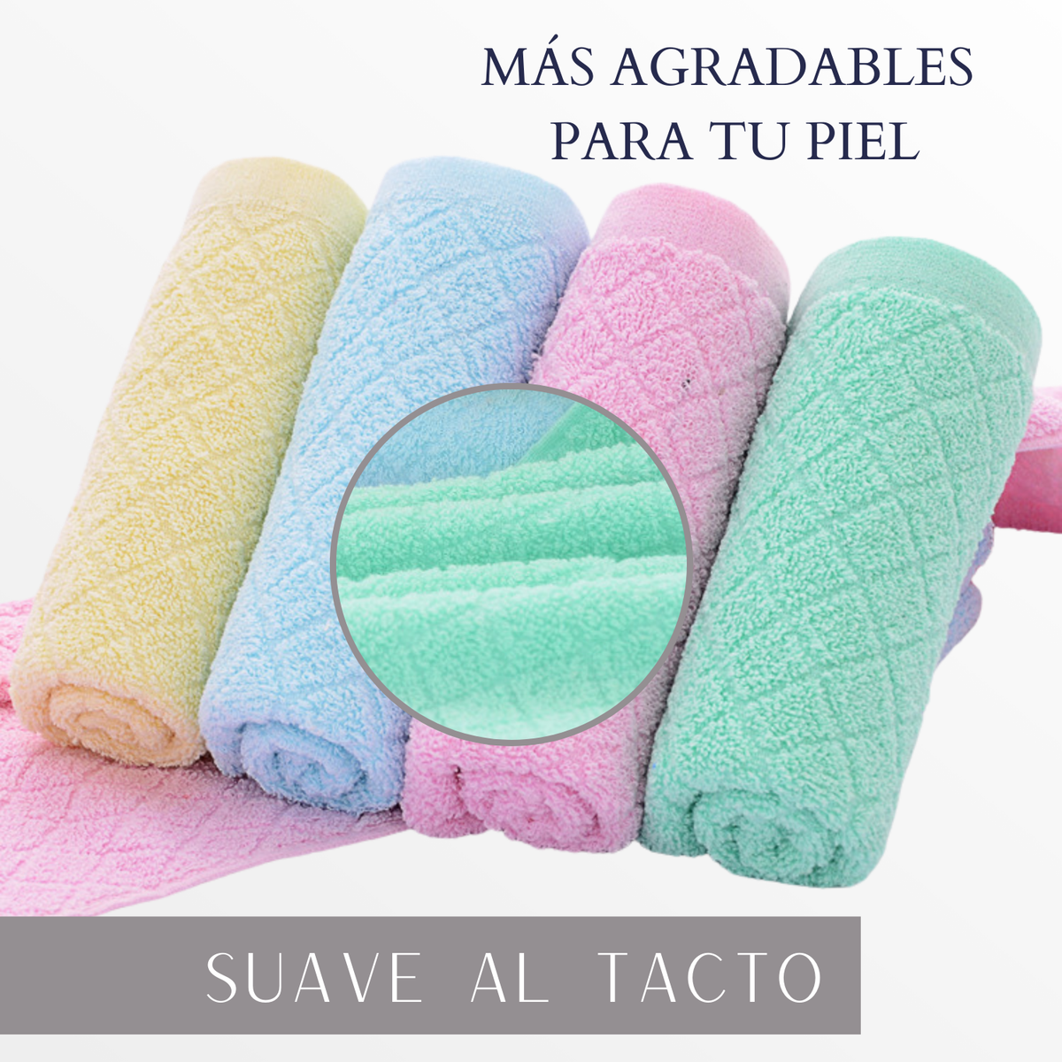 Pack 6 Toallas De Mano Algodon Baño Cocina Hotel Spa 35x75cm