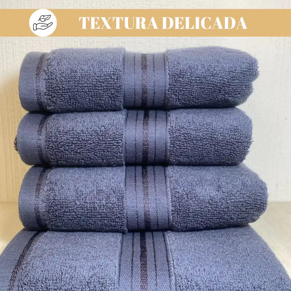 Toallas de algodón gris grafito de 130 g, pack de 4, ideales para hotel y spa, de Enigma Store.