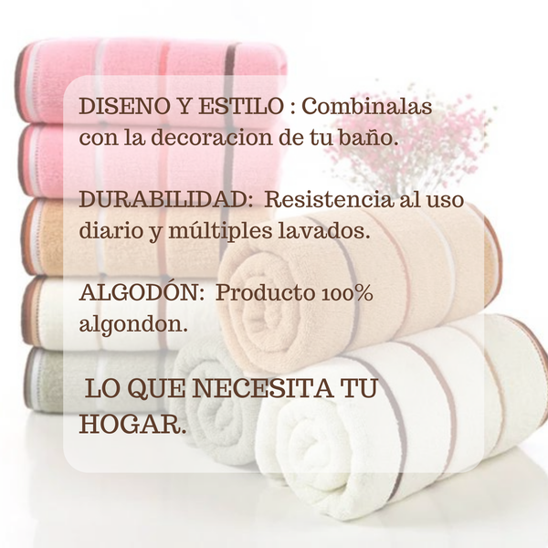 Pack 6 Toallas De Mano Algodon Baño Cocina Hotel Spa 35x75cm