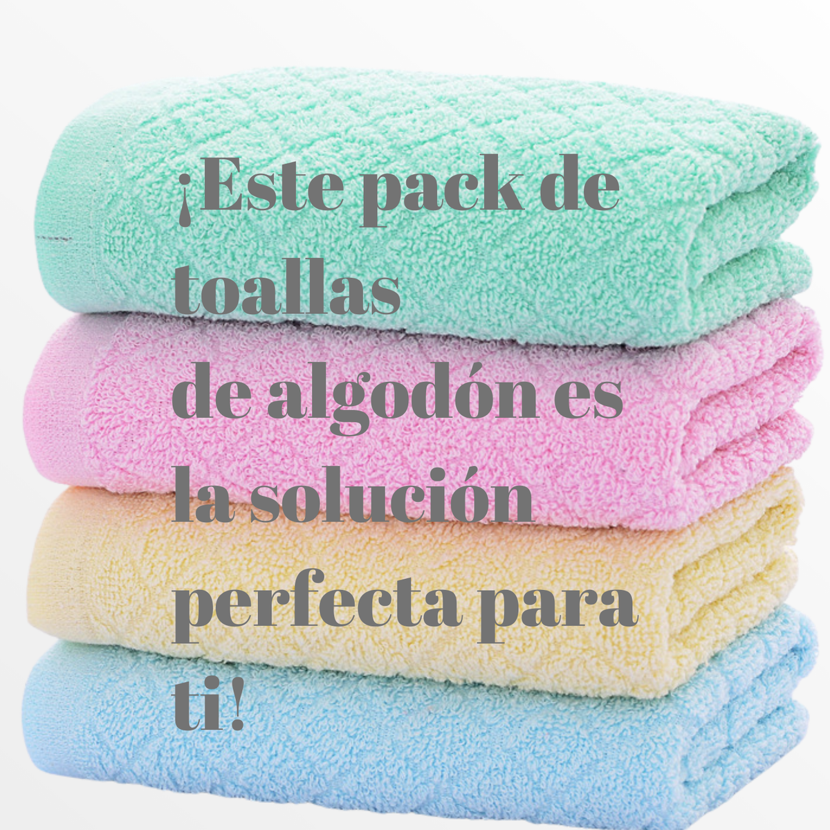 Pack 6 Toallas De Mano Algodon Baño Cocina Hotel Spa 35x75cm