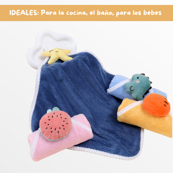 Pack 6 Toallas De Mano Colgante De Microfibra Cocina Y Baño