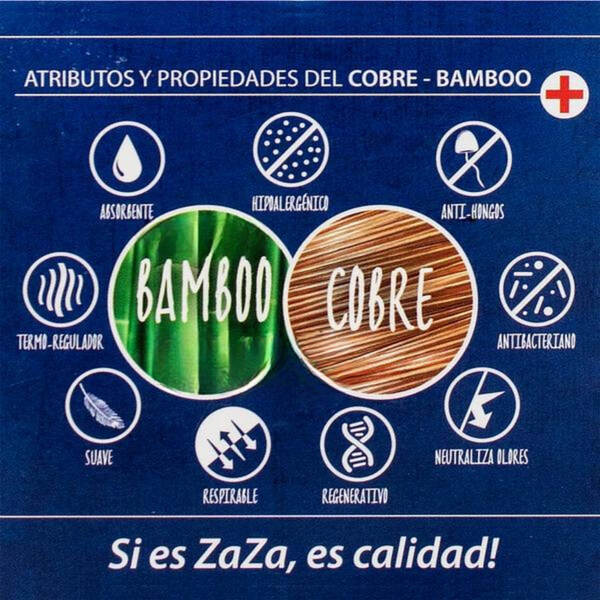 Pack 2 Calcetin Hombre Bambo Cobre Interior Toalla Diabético