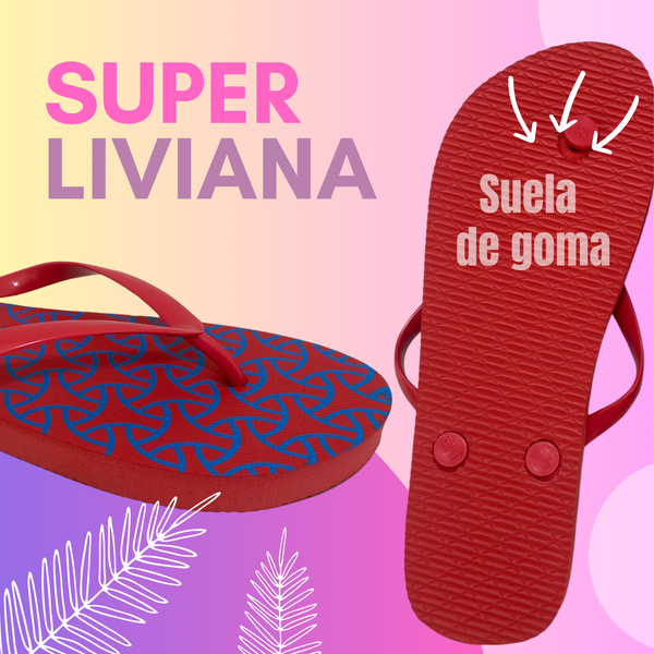 Chalas Estampadas De Mujer Goma Surf