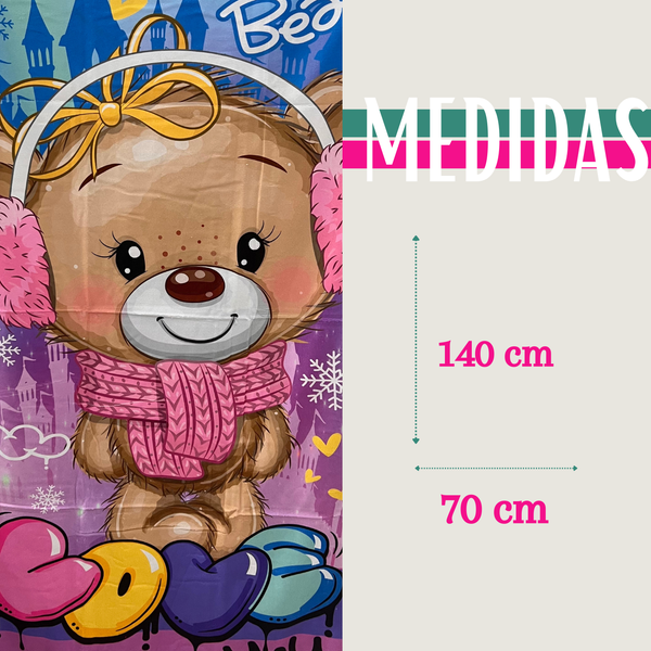 Pack 4 Toallas De Playa De Microfibra Secado Rapido 70x140cm Mujer