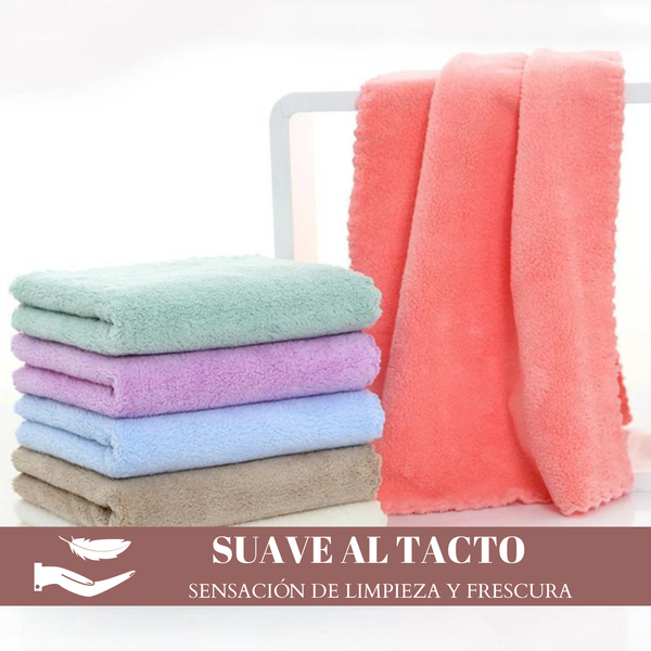 Pack 6 Toalla De Mano Microfibra Baño Spa Hotel Cocina 35x75