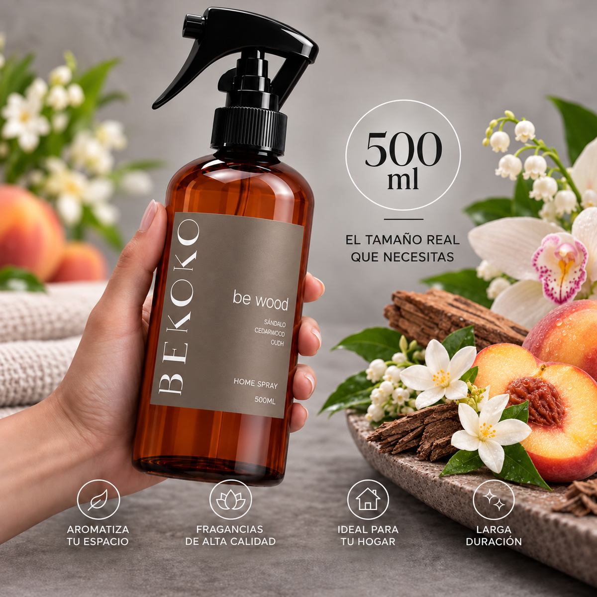 Home Spray Aromatizante Be Wood 500ml